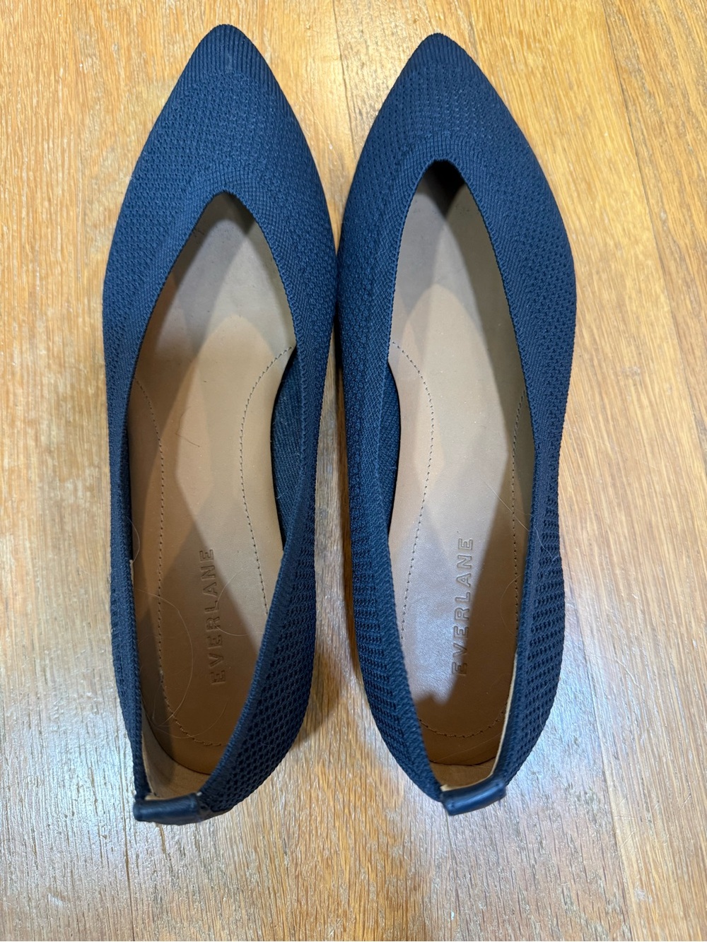 Everlane The 40-Hour Flat in ReKnit Women’s 9 Navy Comfortable Pointed Toe